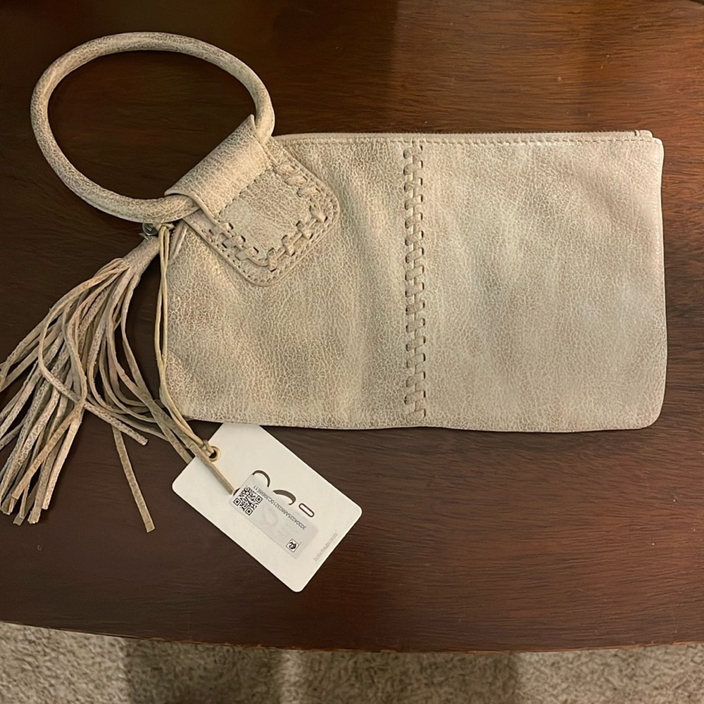 Hobo Buffed Gold Sable Wristlet Hand Bag NWT